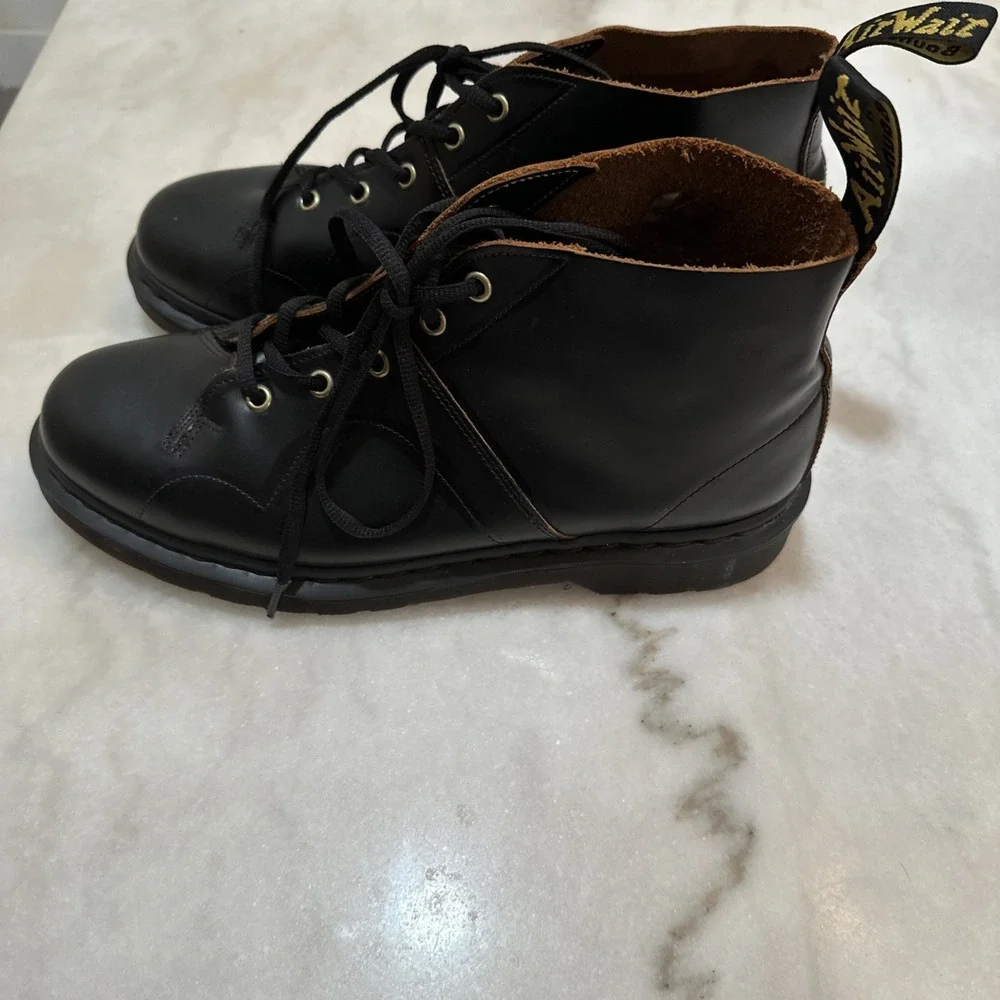 Dr. Martens Church Black Leather Boots - Mens US Size 11  The Original